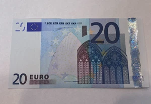 20 Euro Bank Note - 2002 - Twenty Euros - BCE ECB EZB EKT EKP - European Union - Picture 1 of 6