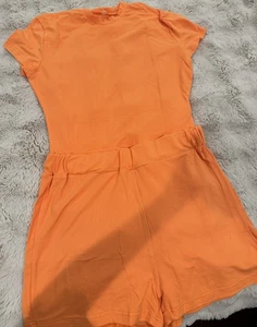 Neu Neon Orange 2-teiliges Damenshorts Lounge-Set Large - Bild 1 von 1