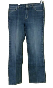 MICHAEL KORS Women's MED WASH Blue Stretch Denim MID-RISE Boot-Cut JEANS Size 12 - Picture 1 of 15