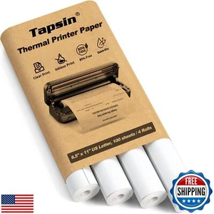 Thermal Printer Paper 8.5 x 11 Inch, US Letter Size Quick-Dry Thermal Printin - Picture 1 of 5