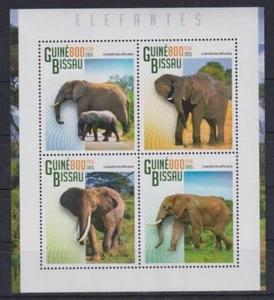 F584. Guinea-Bissau - MNH - 2015 - Natura - Animali - Elefanti - Foto 1 di 1