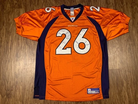 Denver Broncos authentic Clinton Portis orange Reebok jersey size 52 Cover