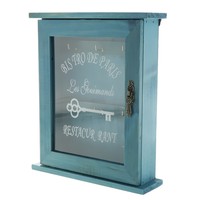 Vintage Style Wooden Wall Mount Key Holder Cabinet Rack Storage Box Hooks Ebay
