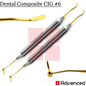 2Pcs Dental Composite CIG6 Flat Plastic Filling Instruments Amalgam Placing Tool - Picture 1 of 1