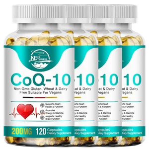 CoQ10 200mg - Coenzyme Q10 - 120 Vegan Capsules - Energy Support & Heart Health - Picture 1 of 14