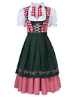 German Traditional Dirndl Dress Oktoberfest Bavarian Beer Girl Costume