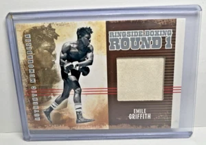 Boxing * EMILE GRIFFITH Authentic Memorabilia Fight Worn Trunks /50 Silver Card - Picture 1 of 2
