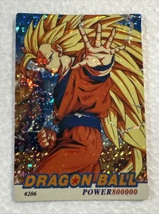 DRAGON BALL Z - Japanese Trading Card #206 - SS3 SON GOKU - PRISM Rare - Picture 1 of 3