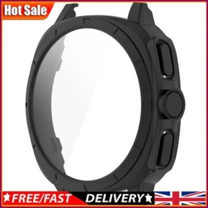 For Samsung Galaxy Watch 7 44mm PC Case+Tempered Glass Screen Protector(Black) - Zdjęcie 1 z 10