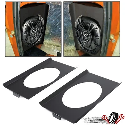 Behind Seat Cab Corner 6x9 Round Speaker Brackets FOR 1973-1987 Chevy C10 - Image 1 of 4