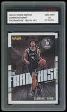 CAMERON THOMAS 2022-23 PANINI INSTANT THE FRANCHISE 1ST GRADED 10 NBA NETS CARD