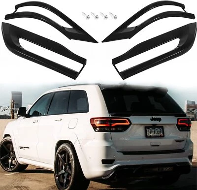 Biseles de cubierta de lámpara de luz trasera negros para Jeep Grand Cherokee 2014-2020 Foto 1 de 4