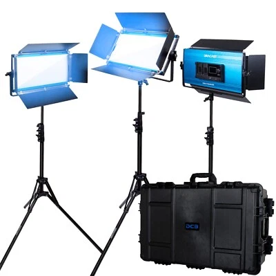 Dracast X Series LED1000 Daylight LED 3 Light Kit with Plastic Travel Case - Image 1 of 4