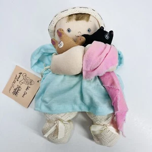 Wee Ones Doll By Jan Shackelford BETH ANN 10” Tall Pets Blanket Tag Signed VTG - Picture 1 of 14