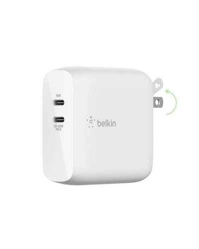 Belkin BC Dual USB C PD Gan W Charger WCH003DQWH - Image 1 of 1