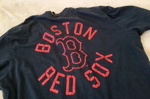 Boston Red Sox Tshirt Size L Majestic Navy Blue MLB Baseball Tee - Picture 1 of 10