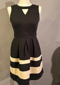BCX Black Fit and Flare Dress Bottom Stripe - Size 5 - Picture 1 of 4
