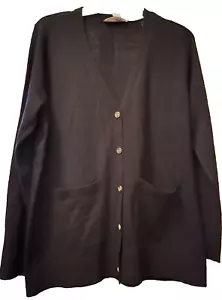 Michael Kors Women's Cardigan🎁❤️ MSRP $145 Logo MK Black sz. Lg New w/tag - Picture 1 of 7