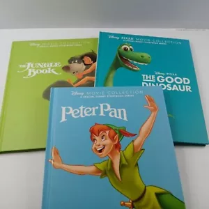 3 x Disney Movie Collection Hardcover Book Peter Pan ,Good Dino , Jungle Book - Picture 1 of 17