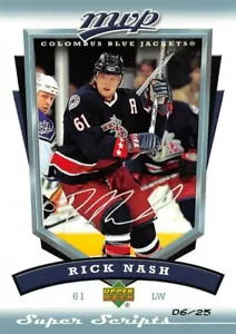 2006-07 Upper Deck MVP Super Script #81 Rick Nash /25 - Picture 1 of 2