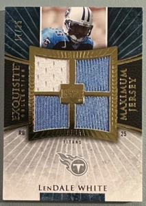 LENDALE WHITE 2006 UD Exquisite Collection Maximum Jersey Gold Quad 17/35 - Picture 1 of 2
