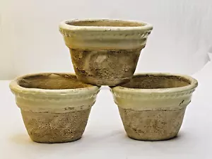 3 Contenitori Rowe Pottery Works fatti a mano alti 3,5" ovali USATI SENZA COPERCHI - Foto 1 di 6