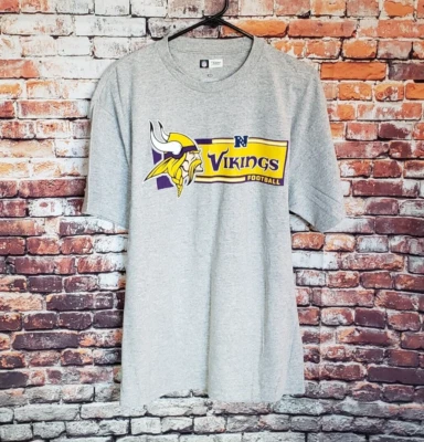 🔥 Camisa de fútbol americano gris ropa del equipo de la NFL Minnesota Vikings || Grande L para hombre Foto 1 de 4