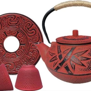 Cast Iron Steeping Tea Pot Set with Infuser for Loose Leaf Tea, Japanese Style - Picture 1 of 5