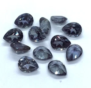 AAA Synthetic Alexandrite Pear Nano Crystal Gemstone For Jewelry 4x6 to 10x14mm - Picture 1 of 24