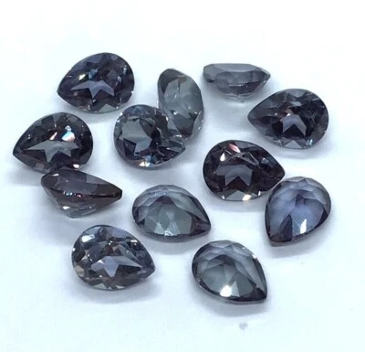 AAA Synthetic Alexandrite Pear Nano Crystal Gemstone For Jewelry 4x6 to 10x14mm - Image 1 of 4