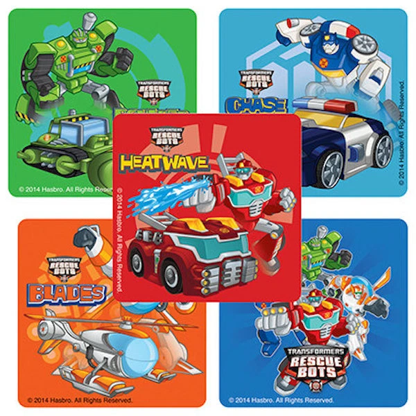 HASBRO 25 Transformers Rescue Bots Stickers Party Favors Teacher Supply Bumblebee