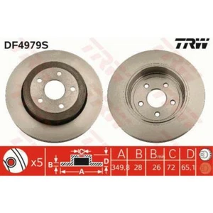 TRW 2x Disco Freno Trasero 350 Ventilado para Jeep Grand Cherokee III WH - Imagen 1 de 2