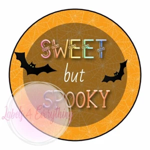 Halloween Stickers Sweet But Spooky Bats Gift Cone Tags Seals Bats - Picture 1 of 1