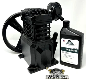 2WGX7 SPEEDAIRE AIR COMPRESSOR CAST IRON REPLACEMENT PUMP 2-3HP - COMES W/ OIL - Picture 1 of 2