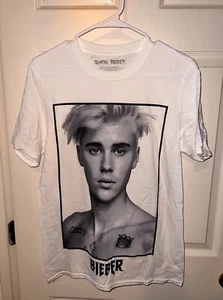 Justin Bieber 2022 Tour T Shirt Adult Small Irregular-Missing Back Graphic NEW - Picture 1 of 4