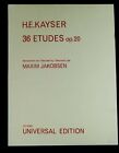 H.E. Kayser 36 Etudes op.20 violon solo révisé Jakobsen édition universelle 6160 très bon état
