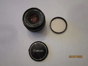 Canon 50mm 1:1.8 S.C. Lens for Canon AE-1 A-1 FD 35mm SLR Camera + Vivitar 55mm - Picture 1 of 3
