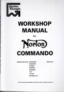 1970-74 Norton Commando, NEW, OEM, Factory Workshop Manual, Spiral Bound, FS/H - Picture 1 of 6