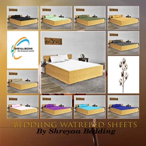 Hotel Egyptian Cotton Waterbed Sheets Set King 4 PCs All Solid Select TC - Picture 1 of 28