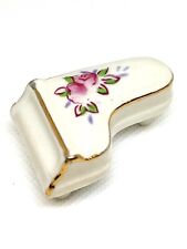 Vintage Miniature Pink Flowers Grand Piano Porcelain Japan ⭐️