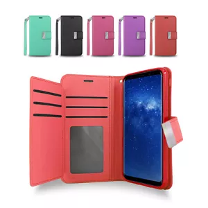 Funda billetera con soporte para tarjetas folio de cuero para Samsung Galaxy Note8 / Note 8 - Imagen 1 de 19