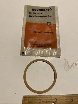Junta de cubierta de termostato de carburador Oldsmobile Chevrolet 1937-1974 GM (1) #7002760 NUEVO DE STOCK Foto 1 de 3