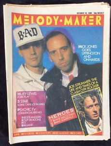 Melody Maker October 18 1986 Mick Jones Strummer Huey Lewis 5 Star Psychic TV - Picture 1 of 1