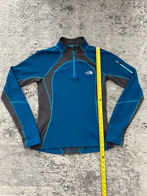 Top North Face 1/4 cremallera isotérmico viento lana merino flash seco correr capa base mujer S Foto 1 de 4