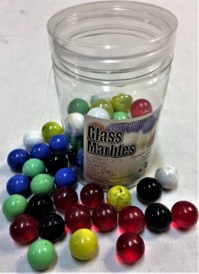 60 Opaque Solid Glass Marbles 16mm 5/8" Replacement for Chinese Checkers Free Sh - Image 1 of 4