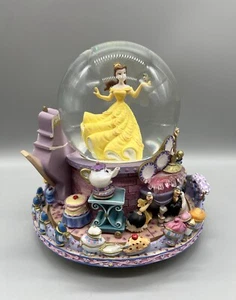 Disney Beauty and the Beast Belle Musical Snow Globe "Be Our Guest" AS IS - Picture 1 of 6