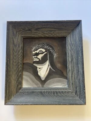 Mid Century Abstract Painting Modernism ROCKWELL KENT STYLE 1940'S ANTIQUE ICON - Image 1 of 4