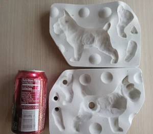 Markenlos X48 4,5" T Schnauzer Hund Schlicker Gießen Keramik Formen 577 - Bild 1 von 2