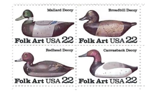 STAMP US SCOTT 2141a "Duck Decoys" 22 CENT 1985 MNH BLOCK OF 4 - B - Picture 1 of 1