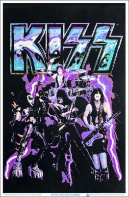 SCORPIO POSTERS KISS Blue Lightening Blacklight Poster 23" x 35"